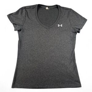 Under Armour Women’s Gray V-Neck Athletic Tee | Size Medium